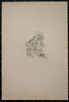 Heide Luft und Doris Brehmer - Mademoiselle Perle - 1949 - Druckgrafik auf Monumentkarton nach Federzeichnung