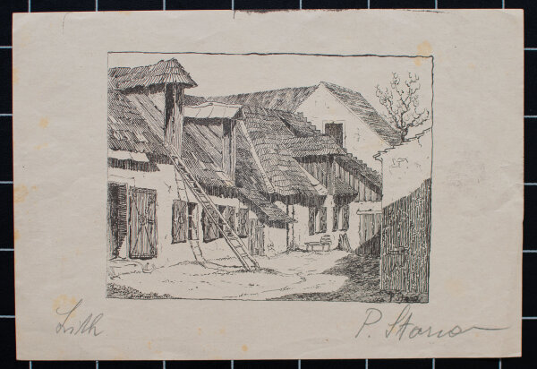 P. Starno? - Alte Katen - undatiert - Lithografie