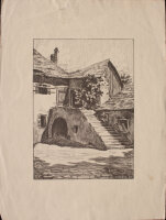 Rienössl - Altes Gehöft - undatiert - Lithografie