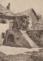 Rienössl - Altes Gehöft - undatiert - Lithografie