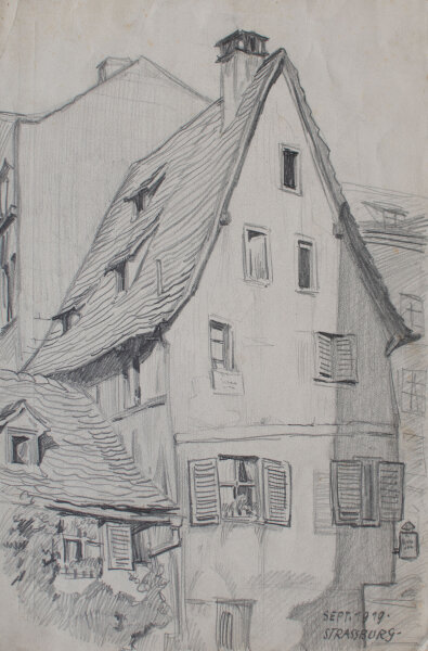 Uli Huber - Strassburg - 1919 - Bleistiftzeichnung