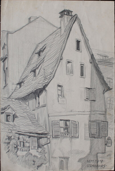 Uli Huber - Strassburg - 1919 - Bleistiftzeichnung