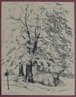 Hans Venter - Linden - 1921 - Tuschezeichnung