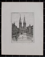 Hans J. Hoffmann - Bremen, St. Petri Dom - 1945 - Radierung