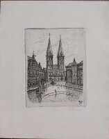 Hans J. Hoffmann - Bremen, St. Petri Dom - 1945 - Radierung