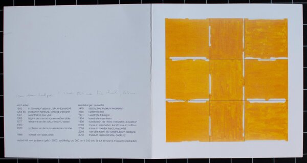 Ulrich Erben - präsenz (gelb) - 2013 - Offsetdruck