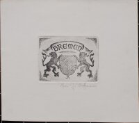 Hans J. Hoffmann - Bremen, Stadtwappen - 1945 - Radierung