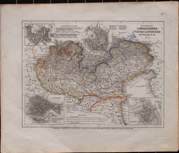 unbekannt - Österreich : Lombardisch-Venetisches Königreich 1849 - 1849 - Stahlstich in altem Kolorit