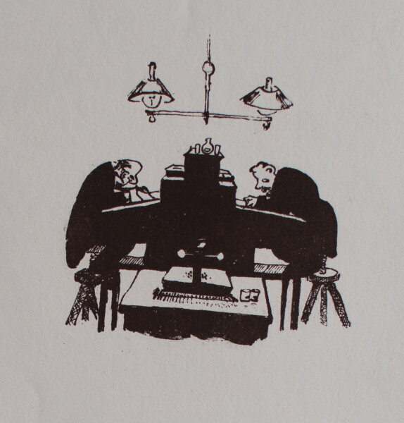Hans Richard Weinhöppel - Quästur - 1920 - Lithografie auf Bütten mit Wasserzeichen (angeschnitten)