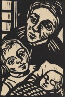 Elisabeth Hausmann - Mutter mit Kindern - o. J. - Holzschnitt