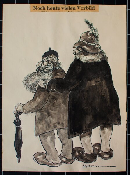 Heinrich Werrmann - Noch heute vielen Vorbild - o. J. - Tusche, Aquarell