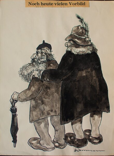 Heinrich Werrmann - Noch heute vielen Vorbild - o. J. - Tusche, Aquarell