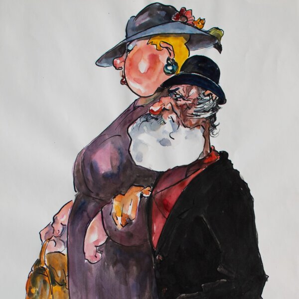 Heinrich Werrmann - Sonntag - 1975 - Aquarell, Tinte, Bleistift