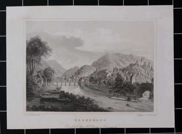 W. Knocke - Alte Ansicht von Germsbach - o.J. - Stahlstich