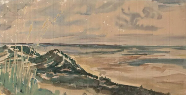 unbekannt - Küstenlandschaft - undatiert - Aquarell