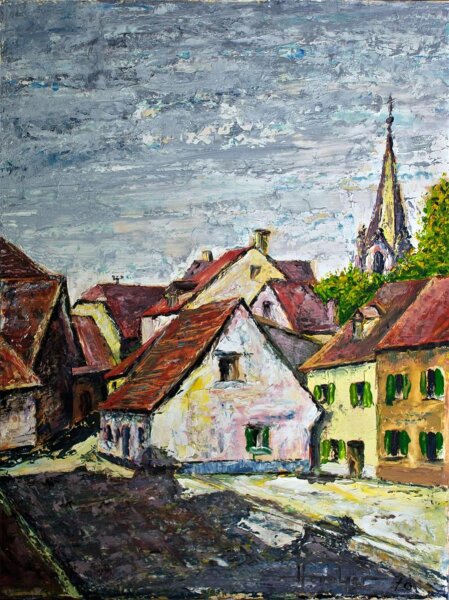 Hornberger - Stadtansicht - 1970 - Temperamalerei auf festem Karton