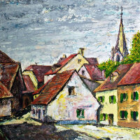 Hornberger - Stadtansicht - 1970 - Temperamalerei auf...