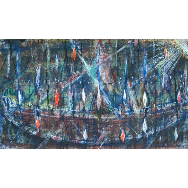 Monogramm AR od. HR - ohne Titel - undatiert - Gouache