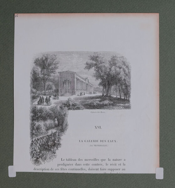 unbekannt - La Galerie des Eaux (Trinkhalle) - o.J. - Holzstich