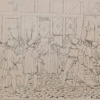 Unbekannt - Historische Szene - undatiert - Radierung