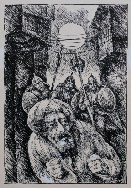 Peter Becker - Kinderbuchillustration - o.J. - Tuschezeichnung