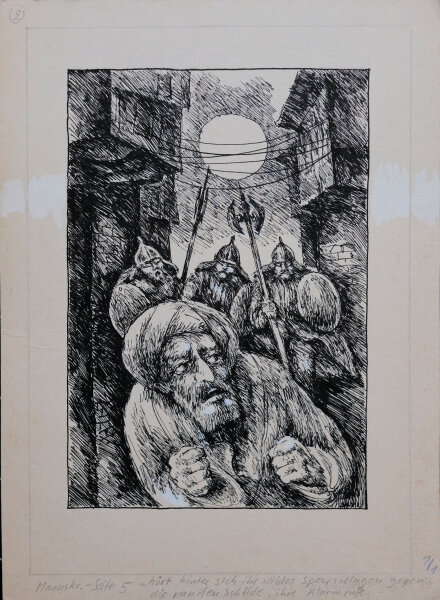 Peter Becker - Kinderbuchillustration - o.J. - Tuschezeichnung
