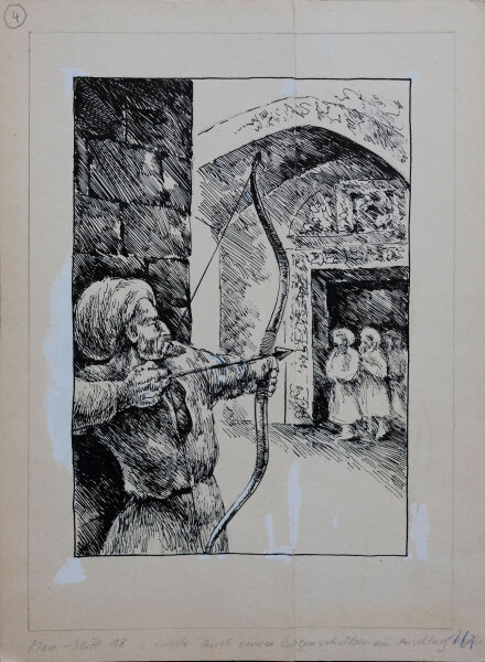 Peter Becker - Kinderbuchillustration - o.J. - Tuschezeichnung