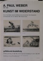 Paul Weber - Plakat Griffelkunst-Ausstellung Paul Weber - 1981 - Plakat