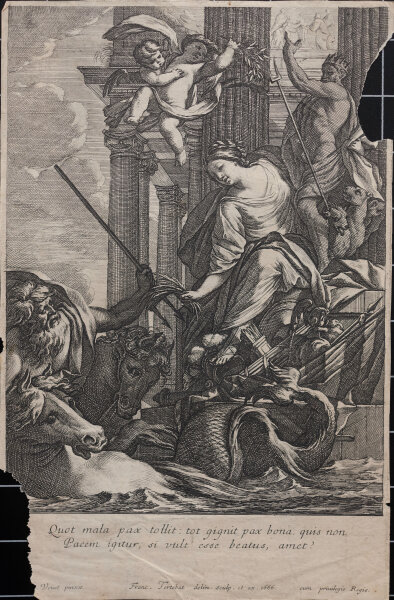 François Tortebat - Allegorie auf die Segnungen des Friedens - ohne Jahr - Radierung auf Büttenpapier