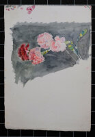 unbekannt - Nelken - ohne Jahr - Aquarell auf...