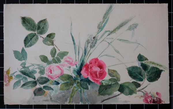 unbekannt - Rosenblüten - ohne Jahr - Aquarell auf Büttenpapier