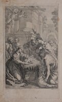 Pietro Da Cortona nach - Heilige Familie - 1681 - Kupferstich auf Büttenpapier