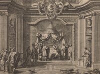 Jean Le Blond - Alexandre le Grand aualle la medicine - undatiert - Kupferstich auf Büttenpapier