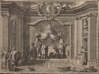 Jean Le Blond - Alexandre le Grand aualle la medicine - undatiert - Kupferstich auf Büttenpapier