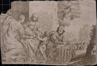 Paolo Veronese nach - Madonna mit Christuskind und Elisabeth - undatiert - Kupferstich auf Büttenpapier