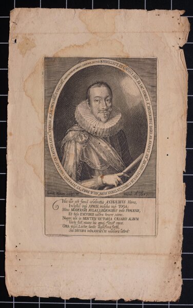 Lucas Kilian - Bildnis Johann Jakob von Bronckhorst-Batenburg - 1621 - Kupferstich auf Büttenpapier