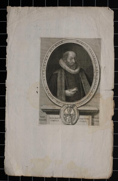 Elias Hainzelmann - Bildnis Markus Welser - undatiert - Kupferstich auf Büttenpapier