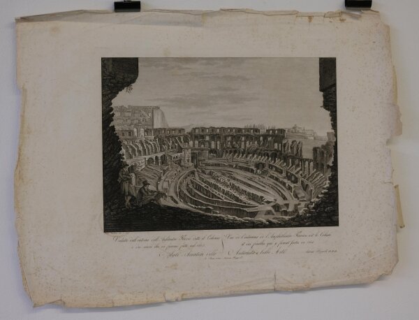Pietro Parboni - Vedute Kolosseum,  Rom - undatiert - Kupferstich auf Büttenpapier
