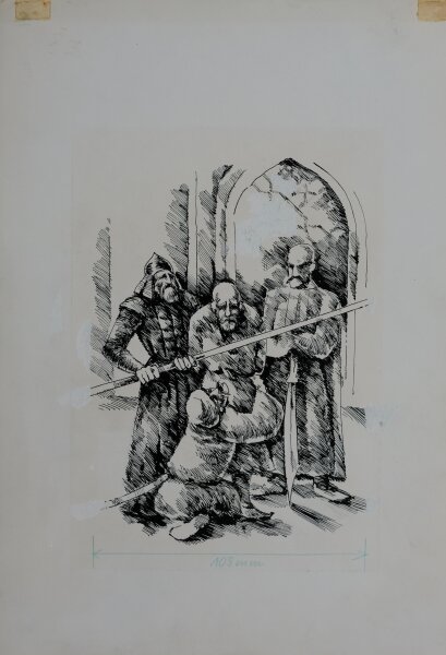 Peter Becker - Kinderbuchillustration Sterntafeln - undatiert - Tuschezeichnung