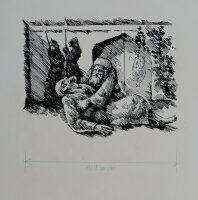 Peter Becker - Kinderbuchillustration Sterntafeln - undatiert - Tuschezeichnung