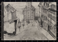 unbekannt - Gotha, Markt - 1967 - Kohlezecihnung