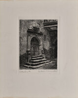 unbekannt - Portal im Rathaus. Rothenburg/Tauber - undatiert - Radierung auf Büttenpapier