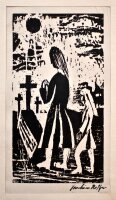 Joachim Rother - Frauen am Grab - undatiert - Holzschnitt