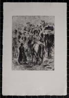 Hans Dietmann - Mann mit Pferd - undatiert - Radierung...