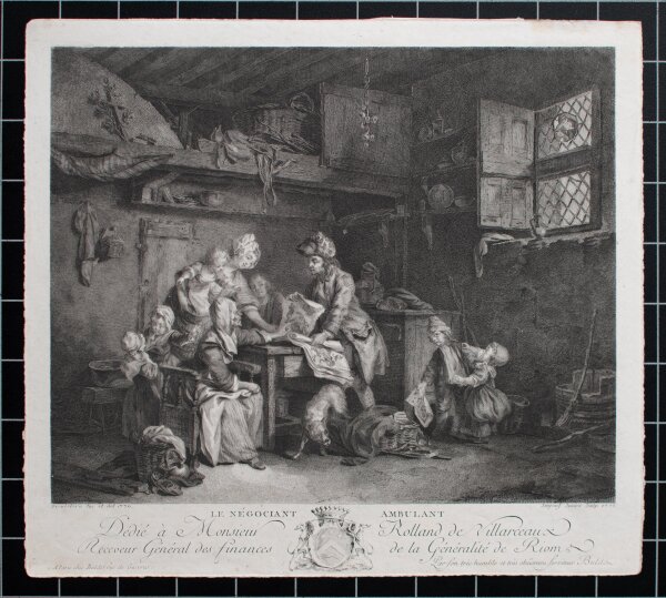 Francois Robert Ingouf nach Sigmund Freudenberger - Le Négociant ambulant - 1777 - Kupferstich