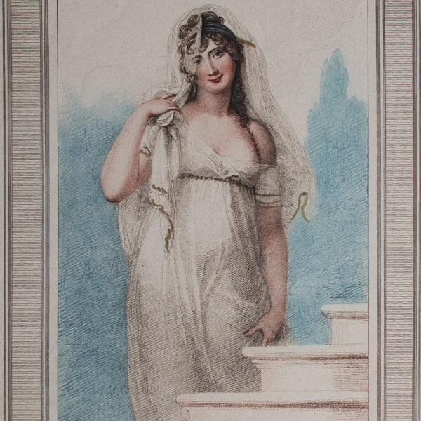 Anthony Cardon - Madame Recamier - 1804 - Radierung und Stichelgravur in Farbe