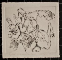 Josef Wetzl - Kunstreiten - 1986 - Radierung auf...