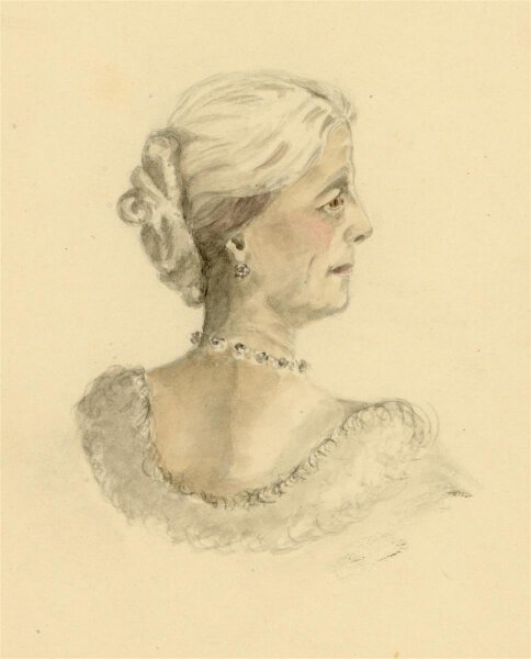 Witt Pfeiffer - Bildnis einer Dame - undatiert - Aquarell