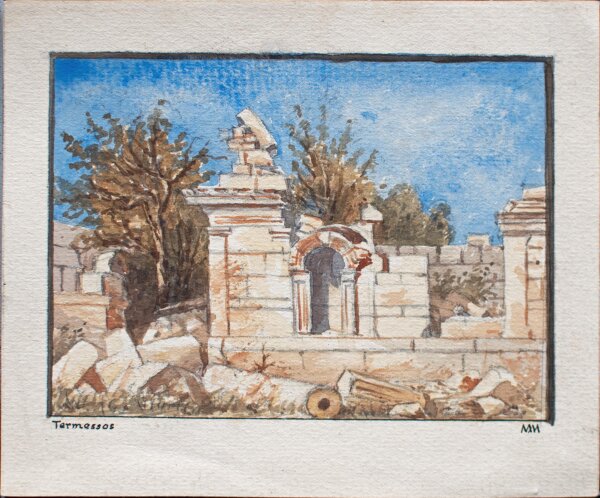 Unbekannt - Termessos - undatiert - Aquarell und Feder über Bleistift