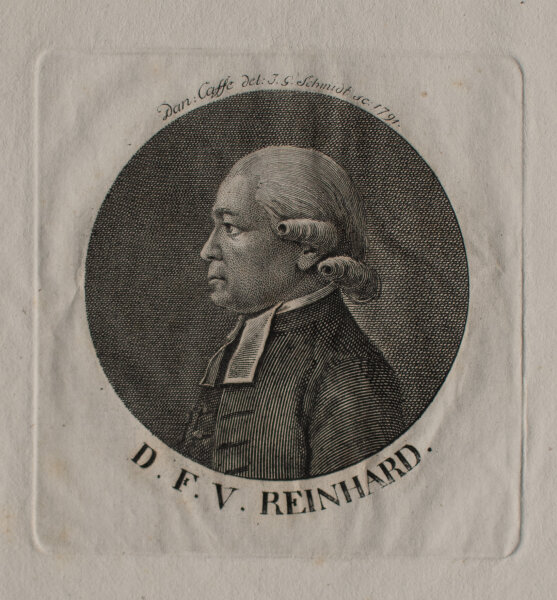 Daniel Caffé - Bildnis Franz Volkmar Reinhard - 1791 - Radierung